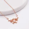 Rose Gold Blooming Flower Necklace