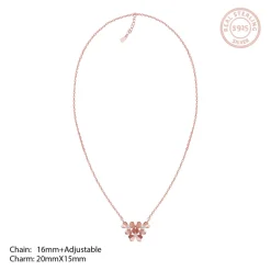 Rose Gold Blooming Flower Necklace