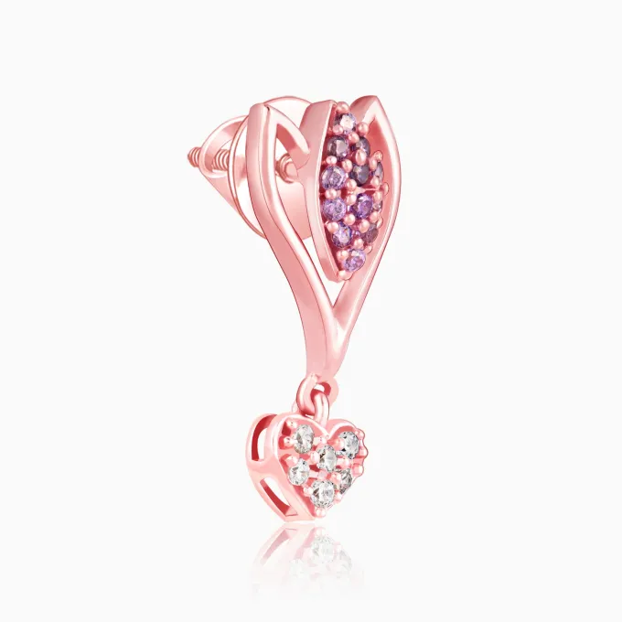 Rose Gold Blossoming Crocus Earrings