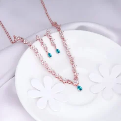 Rose Gold Blue Drop Set