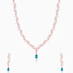 Rose Gold Blue Drop Set