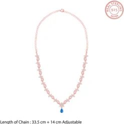 Rose Gold Blue Moon Necklace