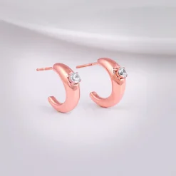 Rose Gold Blush Affair J Stud Earrings