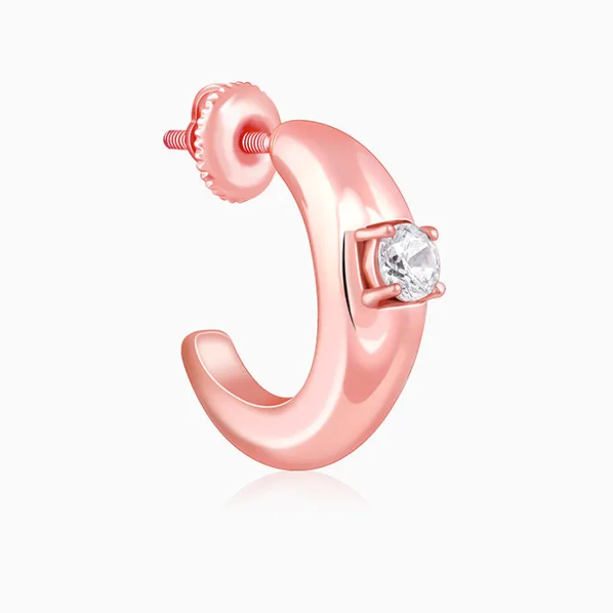 Rose Gold Blush Affair J Stud Earrings