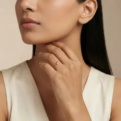 Rose Gold Blush Bow Ring (Size 12)
