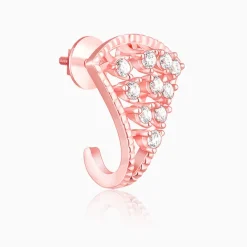 Rose Gold Blushing Glamour Loop Earrings