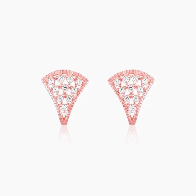 Rose Gold Blushing Glamour Loop Earrings