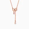 Rose Gold Bow Shine Necklace
