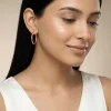Rose Gold Braidy Hoop Earrings
