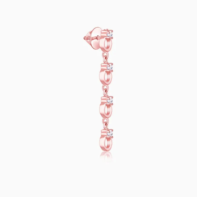 Rose Gold Bridal Blush Earrings