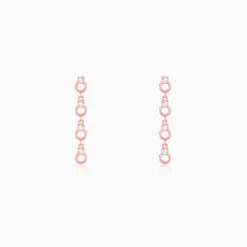 Rose Gold Bridal Blush Earrings