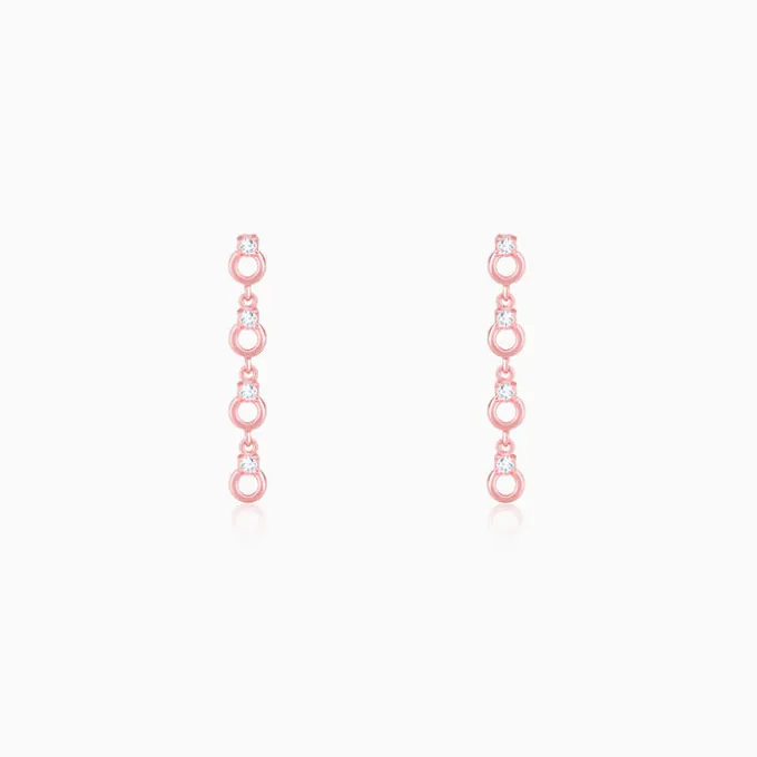 Rose Gold Bridal Blush Earrings
