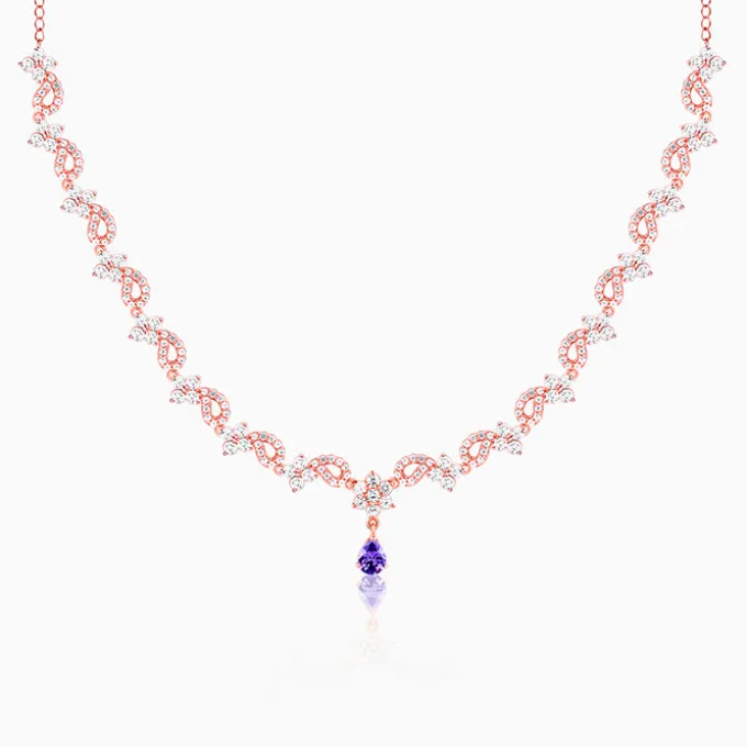 Rose Gold Bridal Celebration Necklace