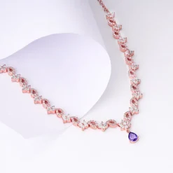 Rose Gold Bridal Celebration Necklace