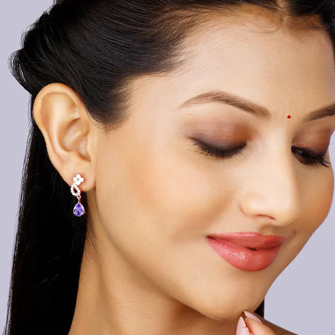 Rose Gold Bridal Celebration Earrings