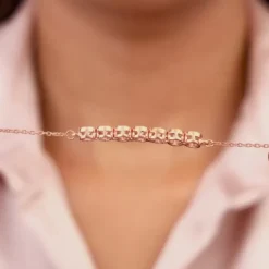 Rose Gold Bubble Bracelet