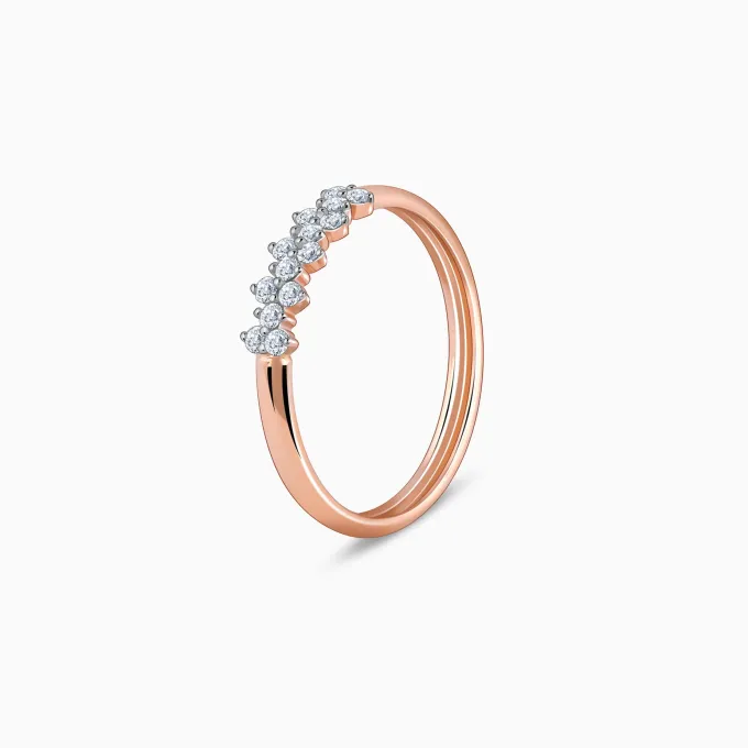 Rose Gold Bunch of Grace Diamond Ring