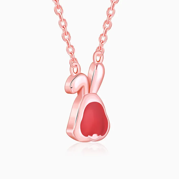 Rose Gold Bunny Kids Necklace
