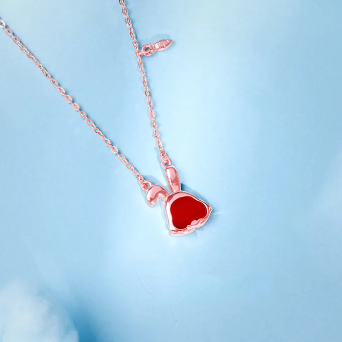 Rose Gold Bunny Kids Necklace
