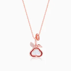 Rose Gold Bunny Kids Pendant With Link Chain
