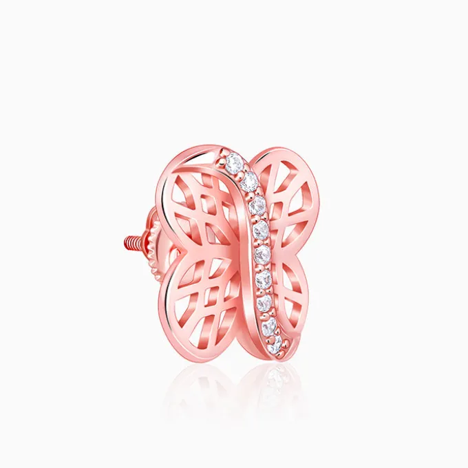Rose Gold Buttercup Filigree Earrings