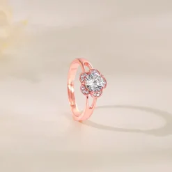 Rose Gold Buttercups Floral Ring