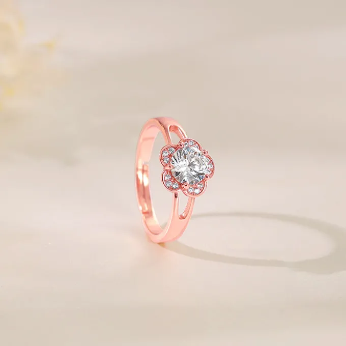 Rose Gold Buttercups Floral Ring