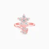 Rose Gold Butterfly Flower Ring