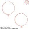 Rose Gold Butterfly Flutter Layered Anklet