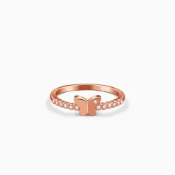 Rose Gold Butterfly Glow Ring (Size 12)