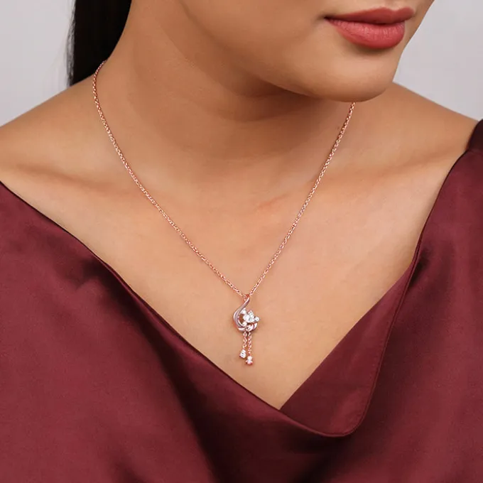 Rose Gold Carry Your Heart Pendant With Link Chain
