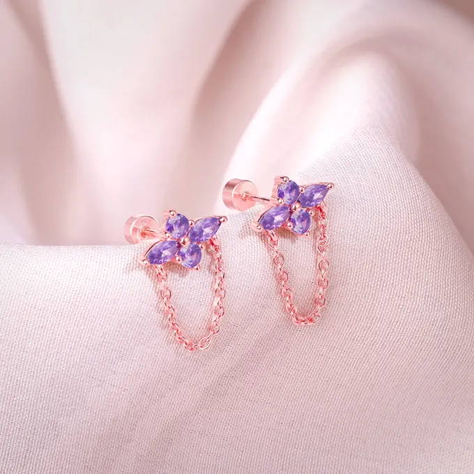 Rose Gold Cassia Ear Piercings