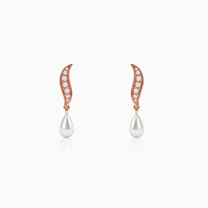 Rose Gold Celestial Fall Earrings