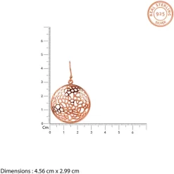 Rose Gold Cellular Filigree Earrings