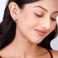 Rose Gold Charm Dangle Earrings