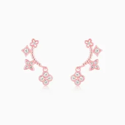 Rose Gold Charm Dangle Earrings