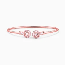 Rose Gold Circle Bond Cuff Bracelet