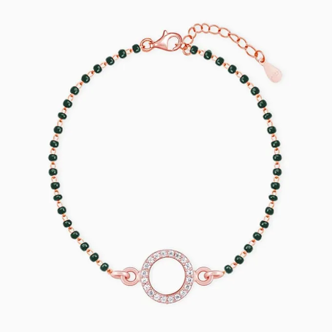 Rose Gold Circle of Life Mangalsutra Bracelet