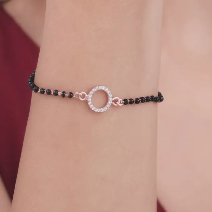 Rose Gold Circle of Life Mangalsutra Bracelet