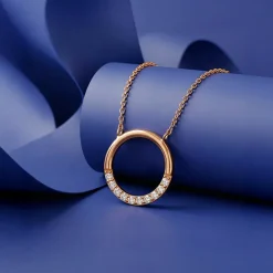 Rose Gold Circle of Shine Necklace