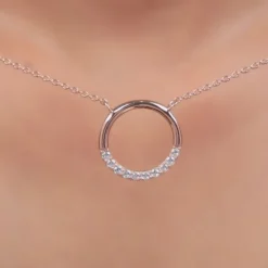Rose Gold Circle of Shine Necklace