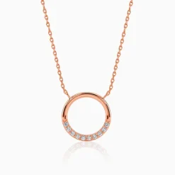 Rose Gold Circle of Shine Necklace