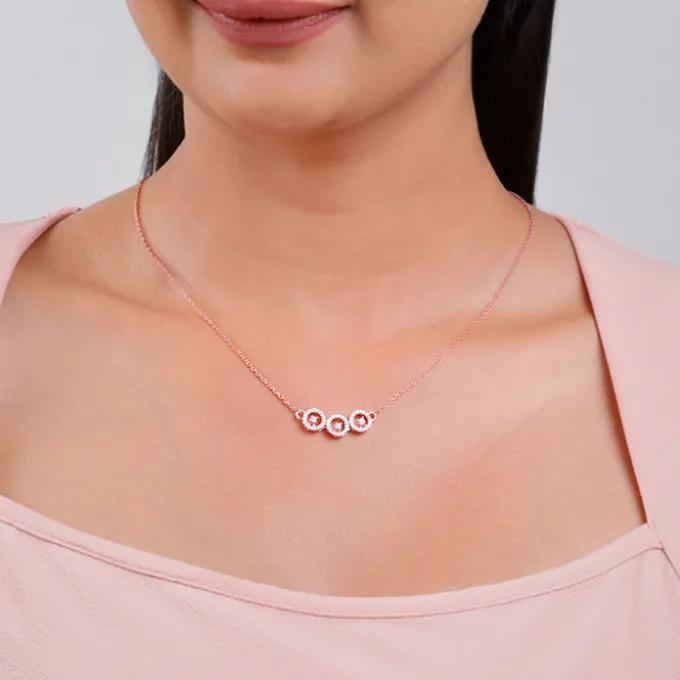Rose Gold Circular Grace Necklace