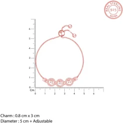 Rose Gold Circular Grace Bracelet