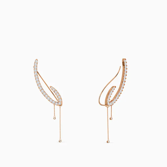 Rose Gold Classic Climber Earrings