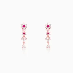 Rose Gold Classic Floral Earrings