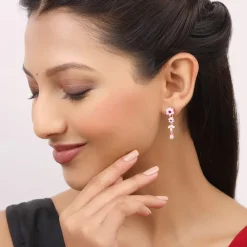 Rose Gold Classic Floral Earrings