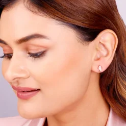 Rose Gold Classic Hamsa Earrings