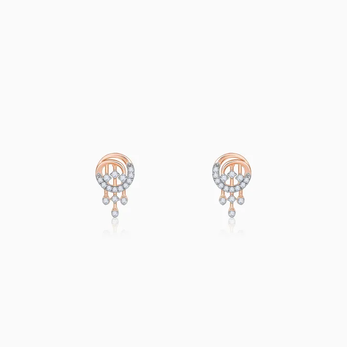 Rose Gold Classic Orb Lab Grown Diamond Earrings