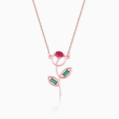 Rose Gold Classic Rose Necklace
